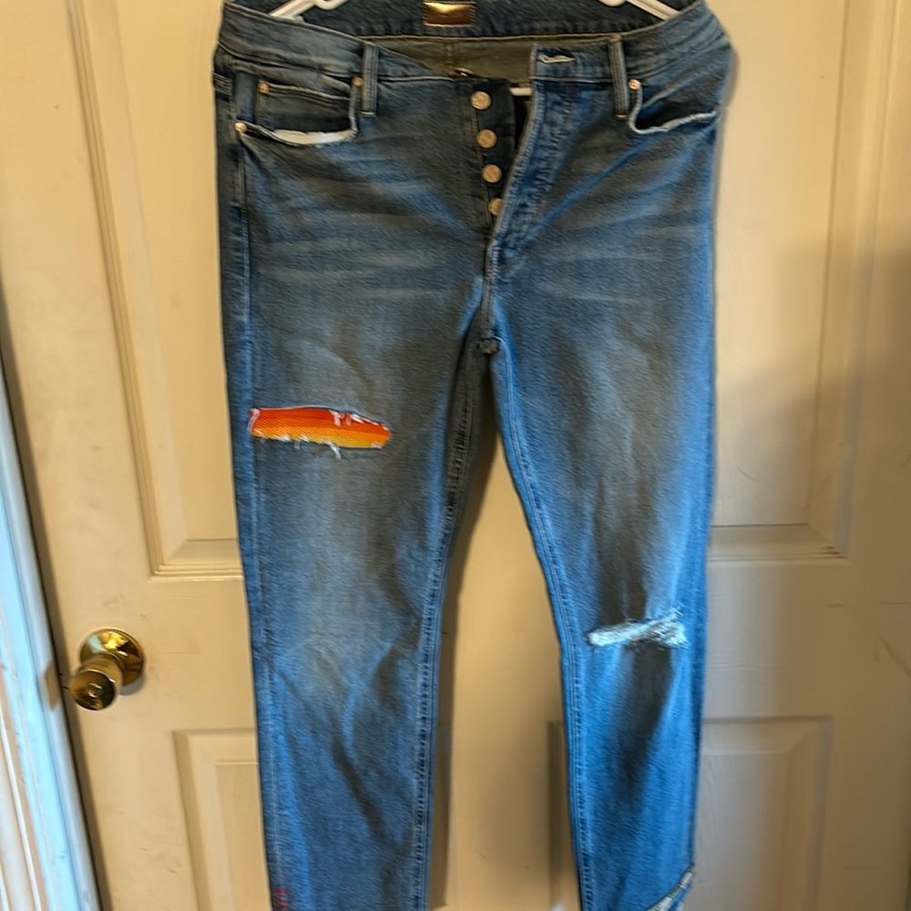 Mother dazzler ankle fray size 28